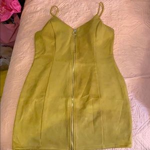 Body tight zipper spaghetti strap dress